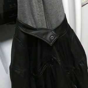 Black leather jacket